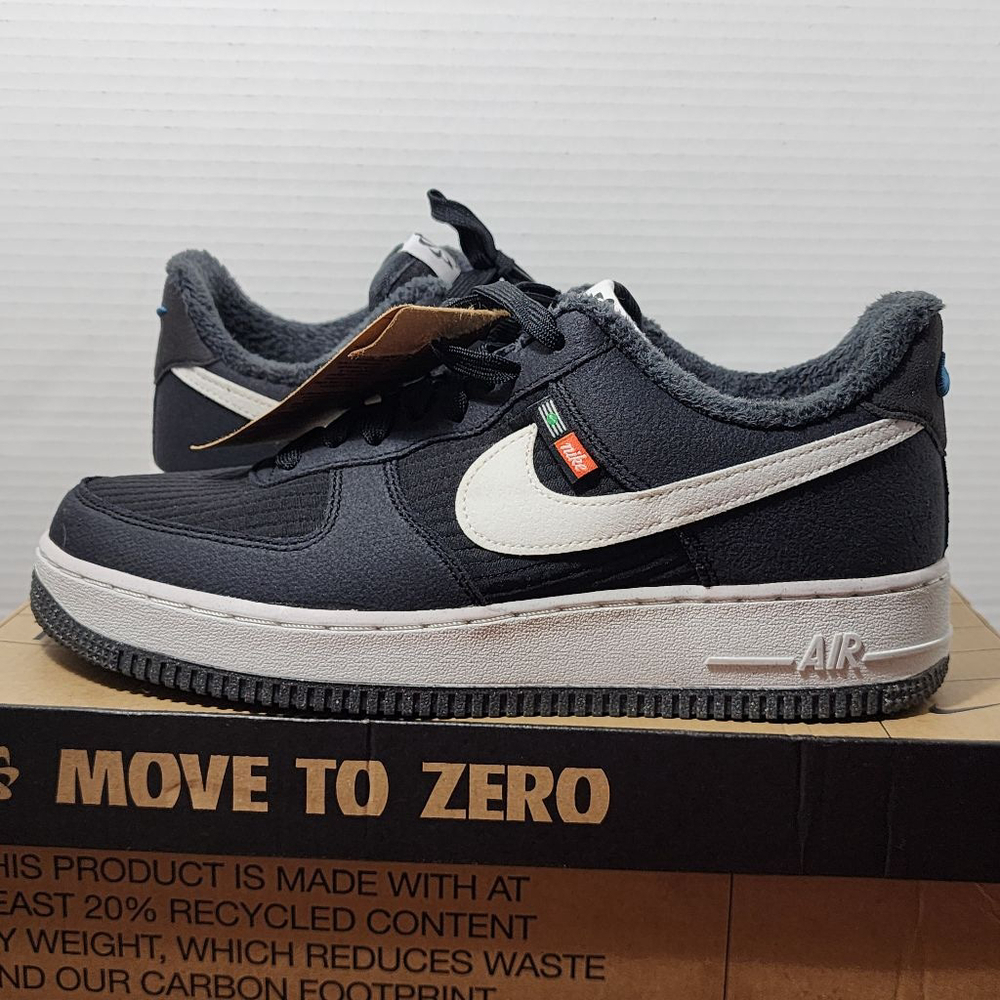 Nike - Men's Nike Air Force 1 '07 LV8 Sneakers, Size 8.5, Black/White - NWT!
